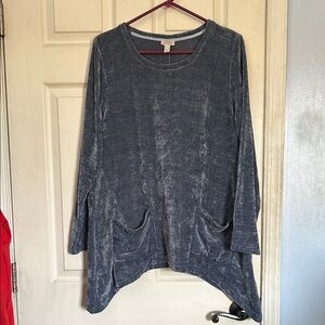 LOGO by Lori Goldstein Crew Neck Chenille Sweaterknit Top size medium